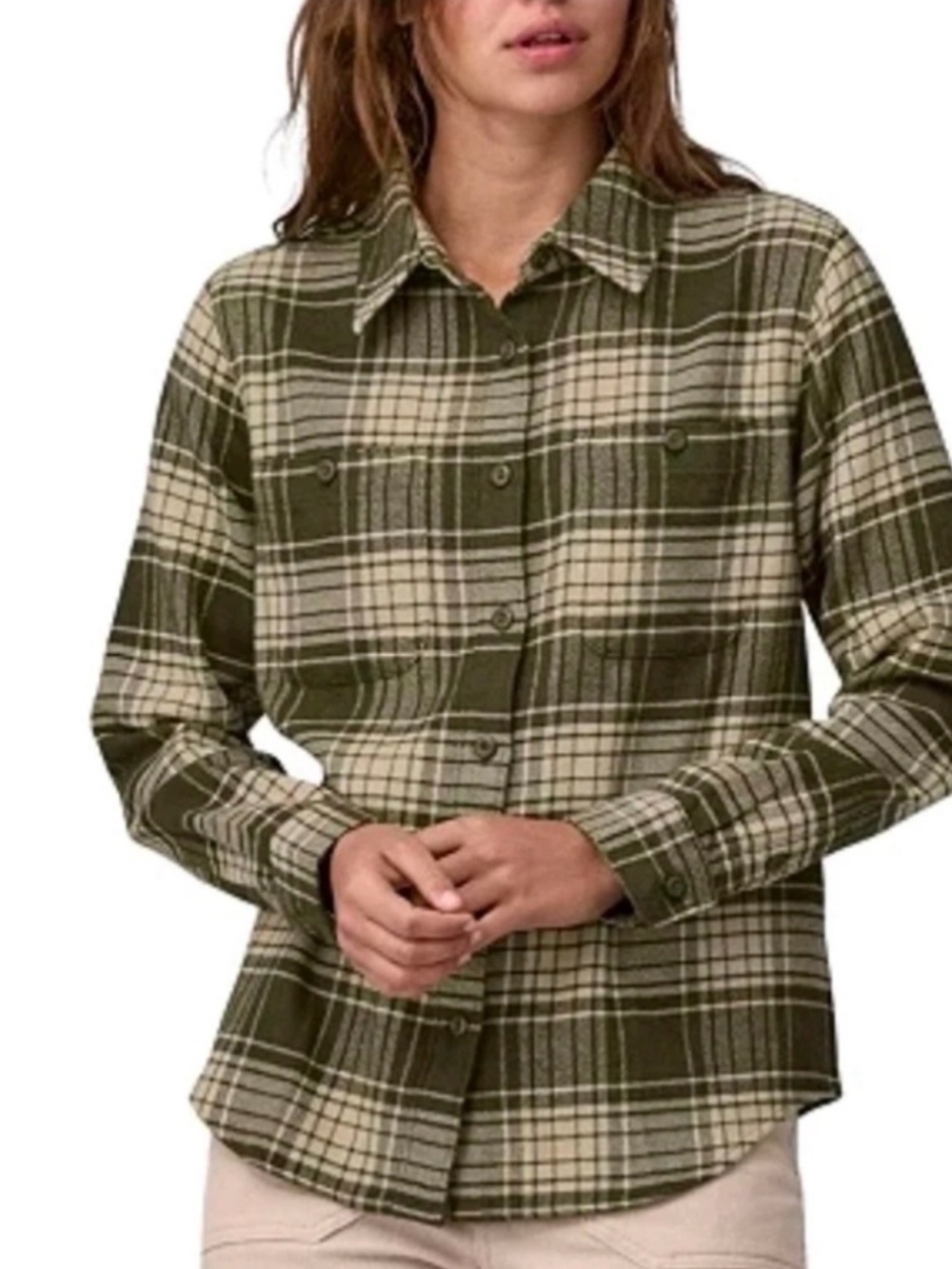 Patagonia Fjord Flannel Shirt Womens XL 100% Organic Cotton 42406 FA24 CAPN
